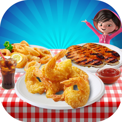 Seafood Deep Fry Maker Cook - A Fast Food Madness app icon