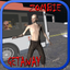 Bus driving getaway on Zombie highway apocalypse icon