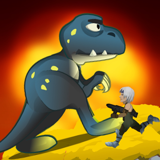 Dino vs man adventure - fight and dodge game app icon