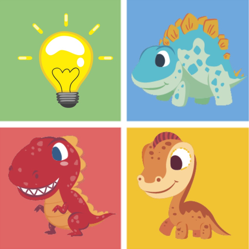 Dinosaur planet remember game preschool matching app icon