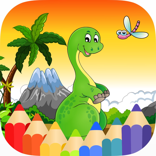 Dinosaur Coloring Book Draw and Paint Dino Games app icon