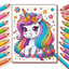 UnicornS & pegasus coloring icon