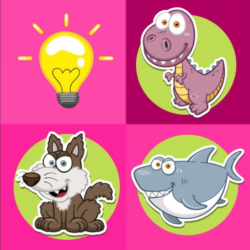 Dinosaur animals friend pair matching game for kid app icon