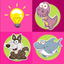 Dinosaur animals friend pair matching game for kid icon