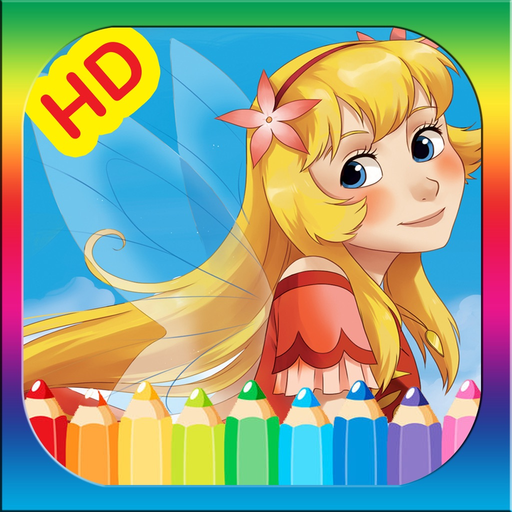 Princess Coloring Pages Fairy Tail Coloring Book app icon
