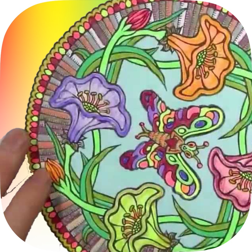 Mandala coloring book-design app icon