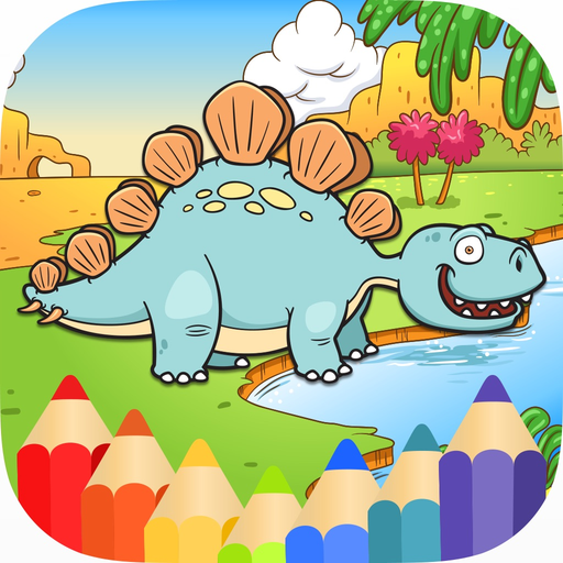 Dinosaur Coloring Pages For Kids Draw Paint Games app icon