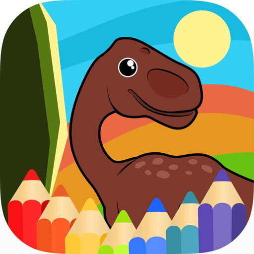 Little Dinosaur Coloring Pages Kids Painting Games app icon