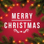 Merry christmas, greeting card icon