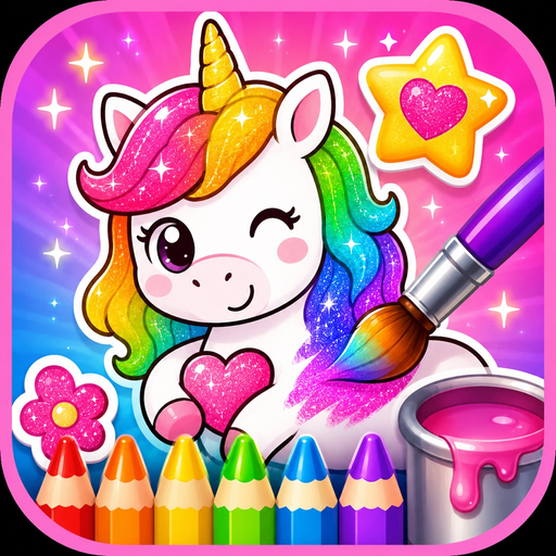 Kids Coloring Paint Games Fun app icon