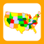 USA States & Capitals. 4 Type of Quiz & Games!!! icon