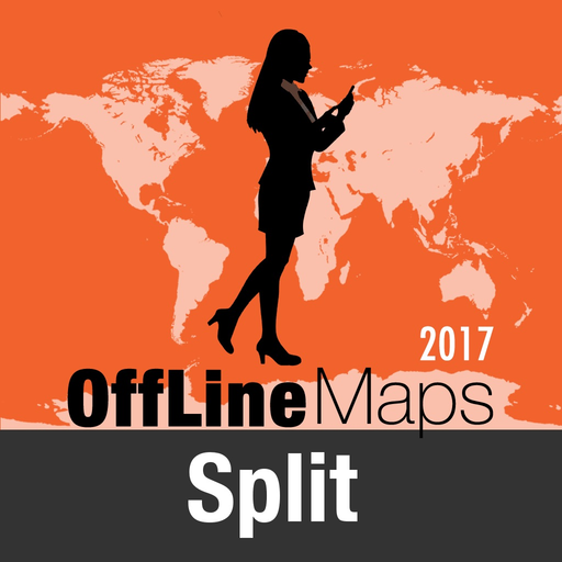 Split Offline Map and Travel Trip Guide app icon