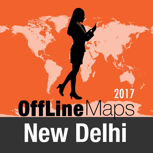 New Delhi Offline Map and Travel Trip Guide app icon