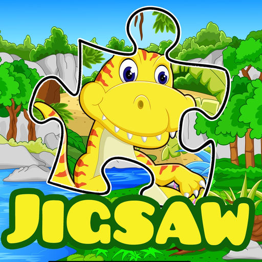 Dino jigsaw puzzles 4 pre-k 2 to 7 year olds games app icon
