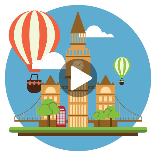 Hueliday: World Travel Animated Stickers app icon