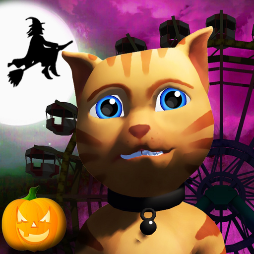 Halloween Cat Theme Park 3D app icon