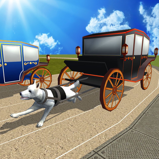 Dog Cart Race : sled dog race by driving  wagons app icon