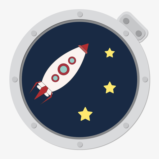 Cosmonaut Cartoon Rocket Ufo Odyssey through Space app icon