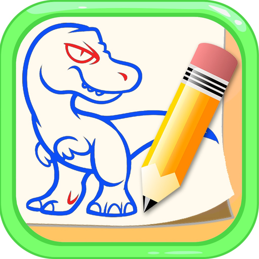 How to Draw Dinosaurs - Dino Drawing and Coloring app icon