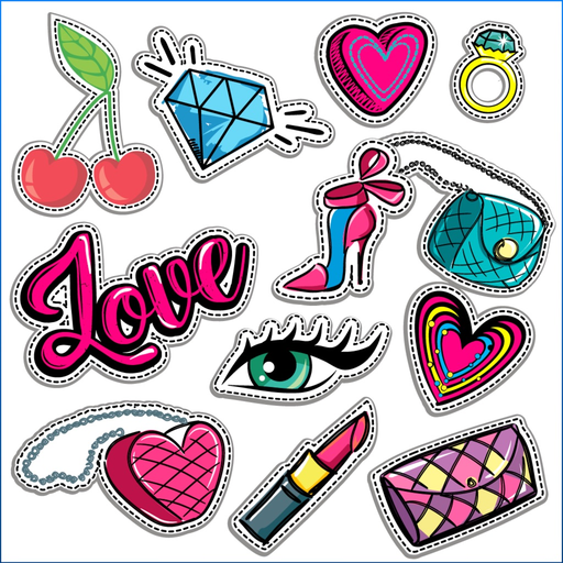 Dashed Fashion Stickers app icon