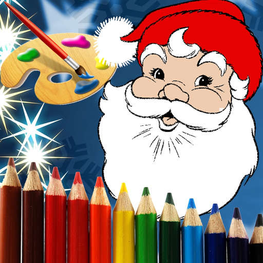 Christmas Santa Coloring Pages -Kids Coloring Book app icon