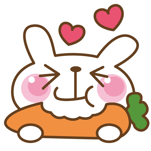 Smile rabbit sticker app icon