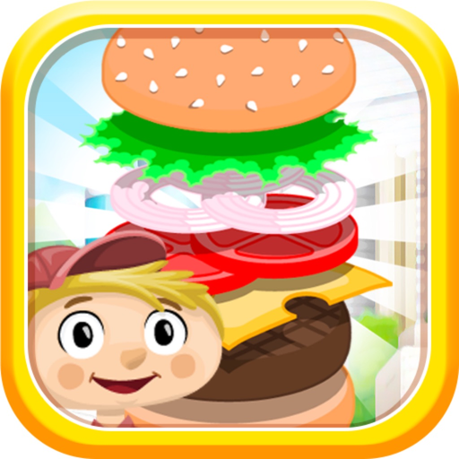 Sky Build Burger Tower 2 Block Game (Free) app icon