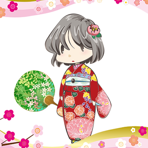 Japanese pattern fan and frame app icon