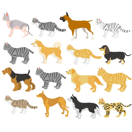 Cool dog cat sticker app icon