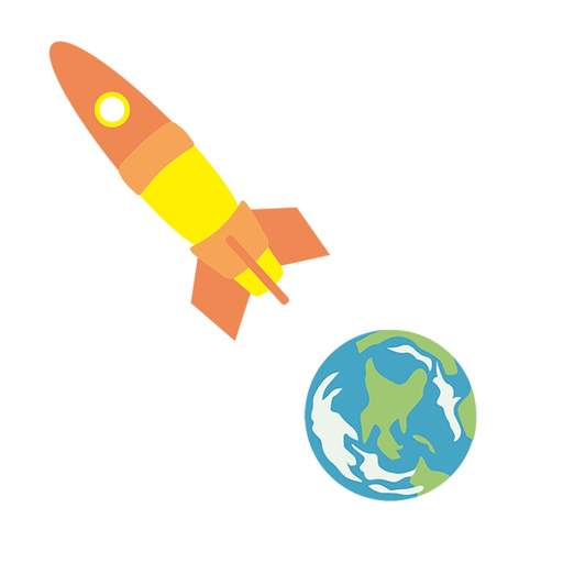 Star and spaceship sticker app icon