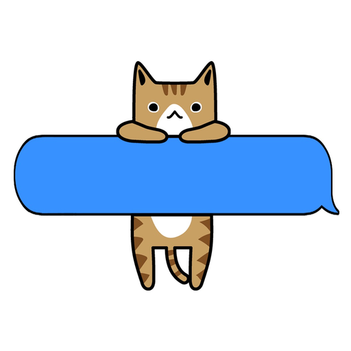 Message hug hold cat sticker app icon