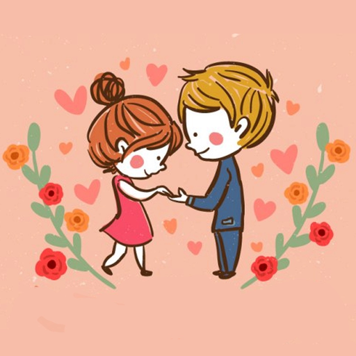 Hand-Drawn Couple Stickers app icon