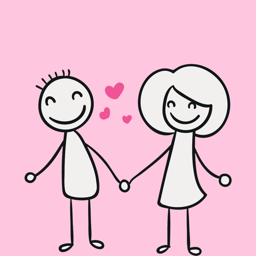 Stick-Figure Couple Stickers app icon
