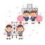 Japanese student stickers icon