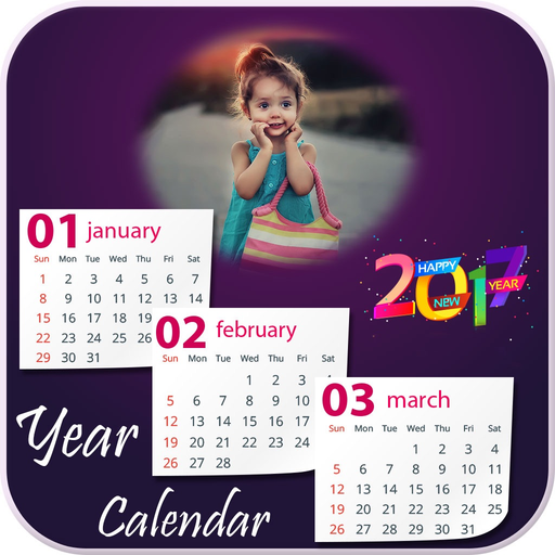 Calendar Photo Frames 2017 app icon