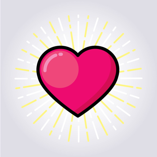 Pink Valentine Love Sticker app icon
