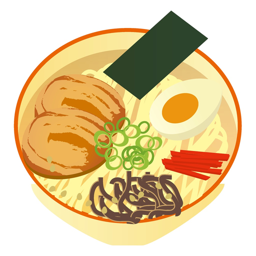 Japanese noodle sticker app icon
