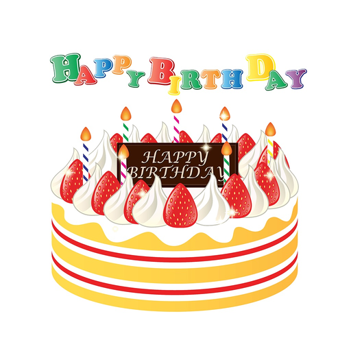 Birthday celebration sticker app icon