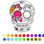 Mexican sugar skull mask icon