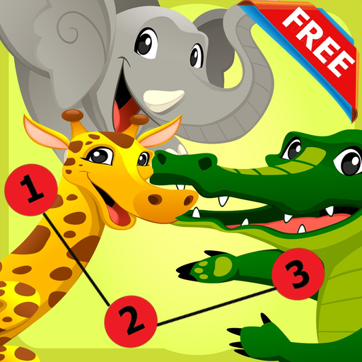 Animals Dot To Dot:finger paint for kids fun games app icon