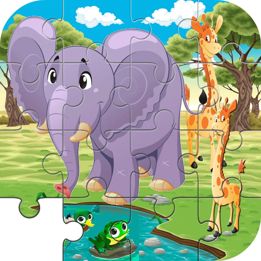Elephant & Giraffe Puzzle Game Life Skill app icon