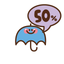 Cute weather sticker icon