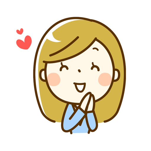 Cute long hair girl app icon