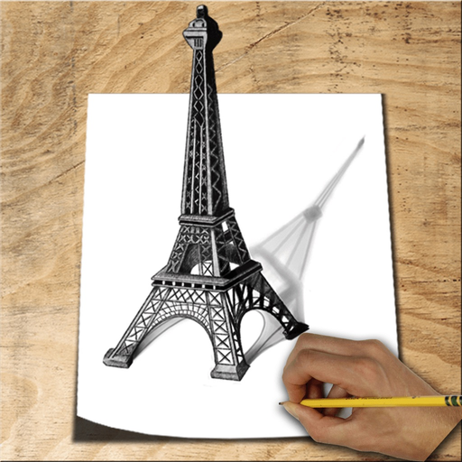 Learn how to Draw 3D app icon