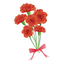 Sticker carnation icon