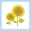Sticker sunflower icon