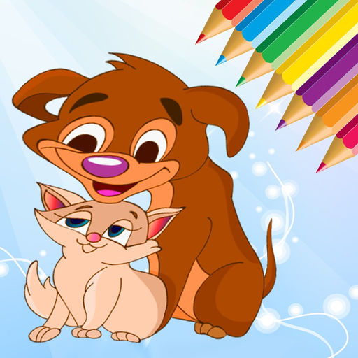 Dog & Cat Coloring Book - All In 1 Animals Drawing app icon