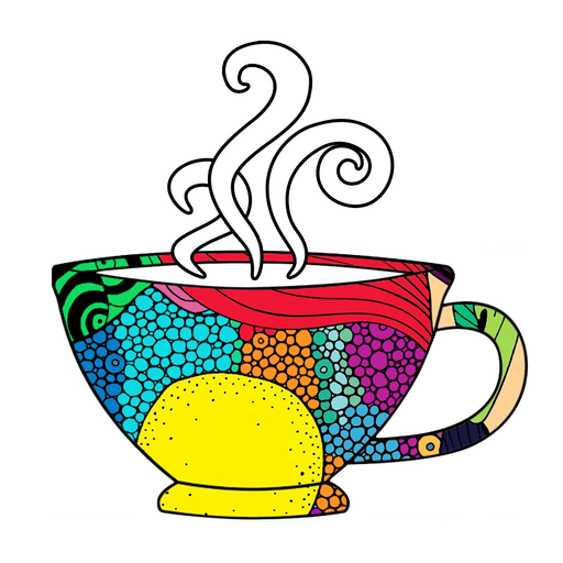 ColorSip Calm Relax Focus Coloring Book for Adults app icon