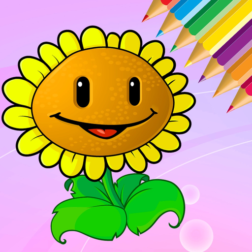 Flowers Coloring Book for kids - Drawing free game app icon