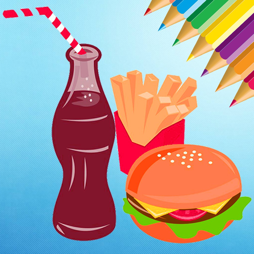 Food Coloring Book for kids - Drawing free game app icon